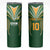 Custom Cook Island Rugby League 2025 Skinny Tumbler Tatau Tribal Pattern-Special Edition Green Color