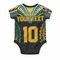 Custom Cook Islands Rugby League Baby Onesie LT03 - Polynesian Pride
