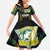 Custom Cook Islands Rugby League Family Matching Off The Shoulder Long Sleeve Dress and Hawaiian Shirt Tatau Tribal Pattern-Special Edition Black Color