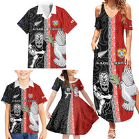 Custom Tonga and New Zealand Rugby Family Matching Summer Maxi Dress and Hawaiian Shirt Maori Mix Ngatu Pattern LT03 - Polynesian Pride