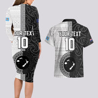 Custom Fiji and New Zealand Rugby Couples Matching Long Sleeve Bodycon Dress and Hawaiian Shirt Tapa Mix Maori Pattern LT03 - Polynesian Pride