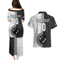 Custom Fiji and New Zealand Rugby Couples Matching Puletasi and Hawaiian Shirt Tapa Mix Maori Pattern LT03 - Polynesian Pride