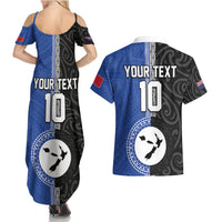 Custom Samoa and New Zealand Rugby Couples Matching Summer Maxi Dress and Hawaiian Shirt Teuila Samoan and Maori Warrior LT03 - Polynesian Pride