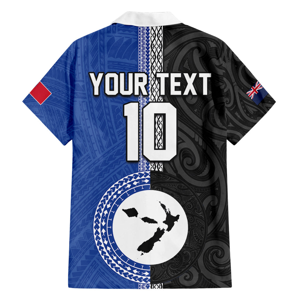 Custom Samoa and New Zealand Rugby Family Matching Tank Maxi Dress and Hawaiian Shirt Teuila Samoan and Maori Warrior LT03 - Polynesian Pride