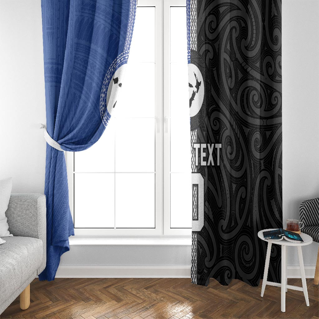 Custom Samoa and New Zealand Rugby Window Curtain Teuila Samoan and Maori Warrior