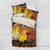 Australia and Papua New Guinea Together Bedding Set Kangaroo Aboriginal Art and Bird-of-paradise Oro Tribal Motifs - Polynesian Pride