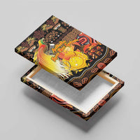 Australia and Papua New Guinea Together Canvas Wall Art Kangaroo Aboriginal Art and Bird-of-paradise Oro Tribal Motifs LT03 - Polynesian Pride