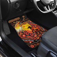 Personalized Australia and Papua New Guinea Together Car Mats Kangaroo Aboriginal Art and Bird-of-paradise Oro Tribal Motifs LT03 - Polynesian Pride