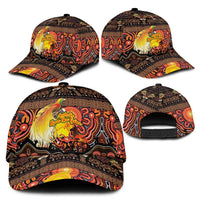 Australia and Papua New Guinea Together Classic Cap Kangaroo Aboriginal Art and Bird-of-paradise with Oro Tribal Motifs LT03 - Polynesian Pride