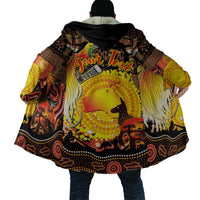 Personalized Australia and Papua New Guinea Together Cloak Kangaroo Aboriginal Art and Bird-of-paradise Oro Tribal Motifs LT03 - Polynesian Pride