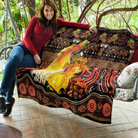 Australia and Papua New Guinea Together Quilt Kangaroo Aboriginal Art and Bird-of-paradise Oro Tribal Motifs LT03 - Polynesian Pride