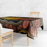 Australia and Papua New Guinea Together Tablecloth Kangaroo Aboriginal Art and Bird-of-paradise Oro Tribal Motifs LT03 - Polynesian Pride