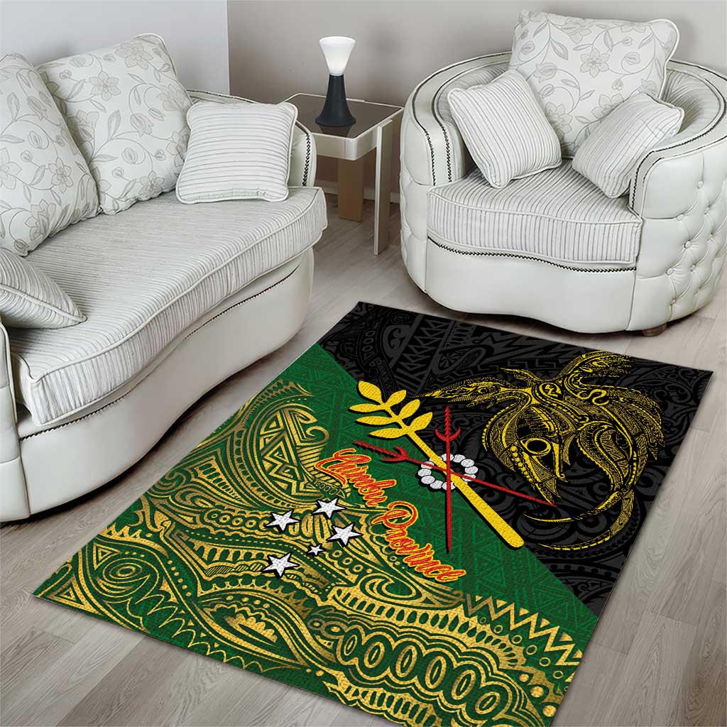 Chimpu Province Papua New Guinea Area Rug Bird-of-paradise Art Tattoo and Melanesian Motifs LT03 - Polynesian Pride