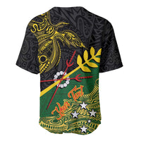 Personalized Chimpu Province Papua New Guinea Baseball Jersey Bird-of-paradise Art Tattoo and Melanesian Motifs LT03 - Polynesian Pride
