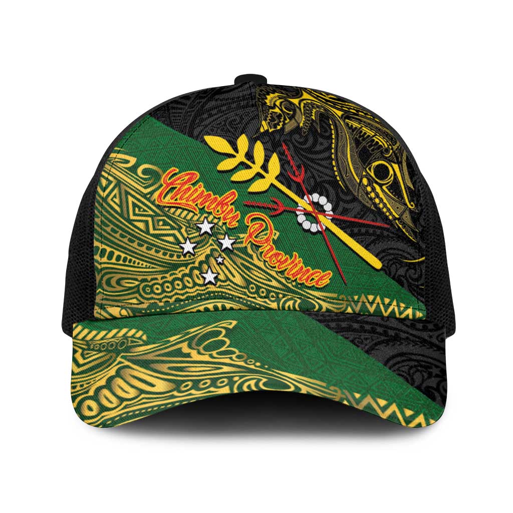 Chimpu Province Papua New Guinea Baseball Net Cap Bird-of-paradise Art Tattoo and Melanesian Motifs - Polynesian Pride