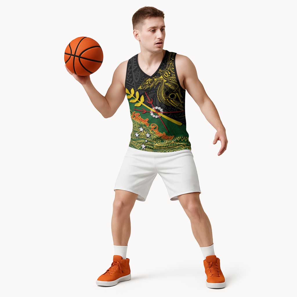 Personalized Chimpu Province Papua New Guinea Basketball Jersey Bird-of-paradise Art Tattoo and Melanesian Motifs LT03 - Polynesian Pride