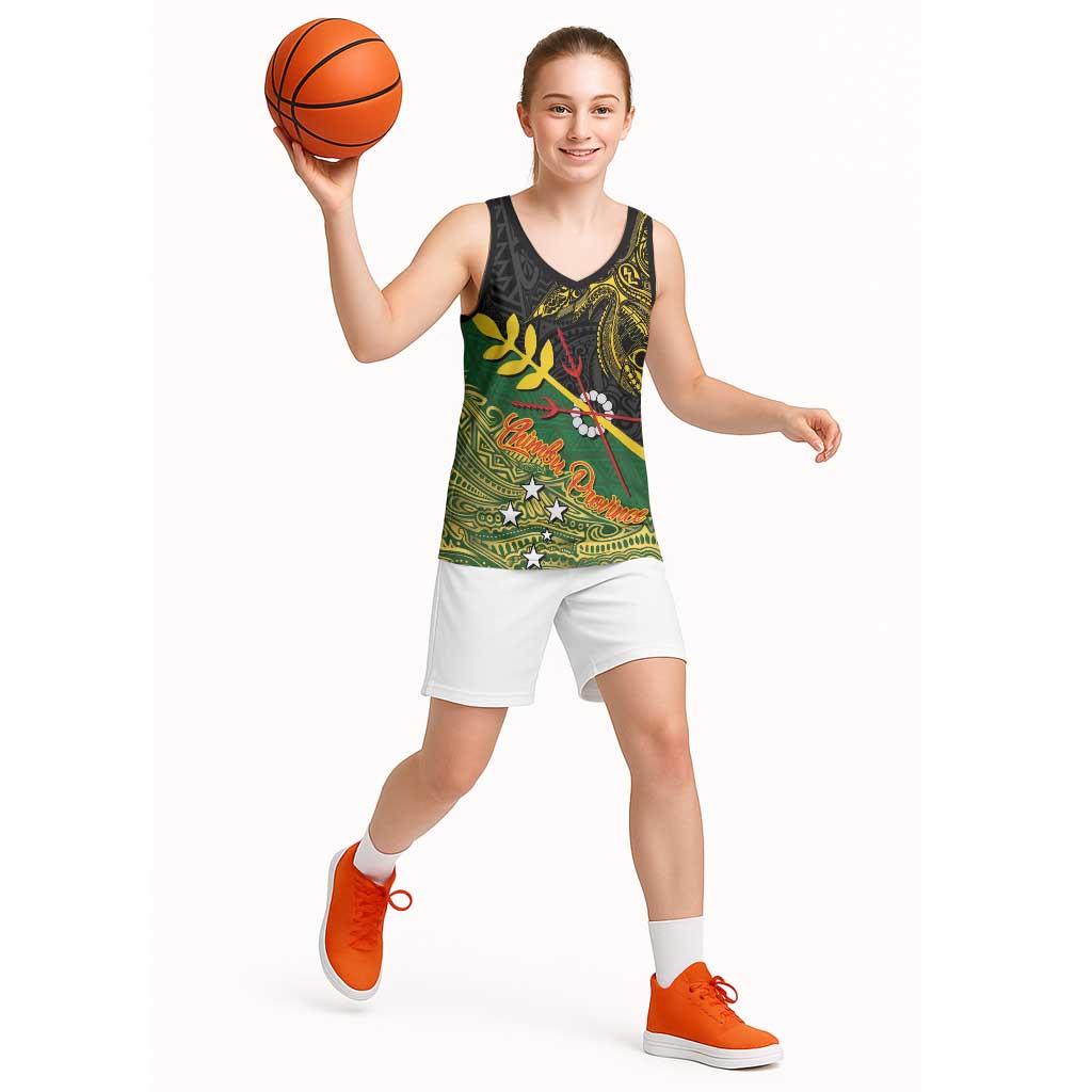 Personalized Chimpu Province Papua New Guinea Basketball Jersey Bird-of-paradise Art Tattoo and Melanesian Motifs LT03 - Polynesian Pride