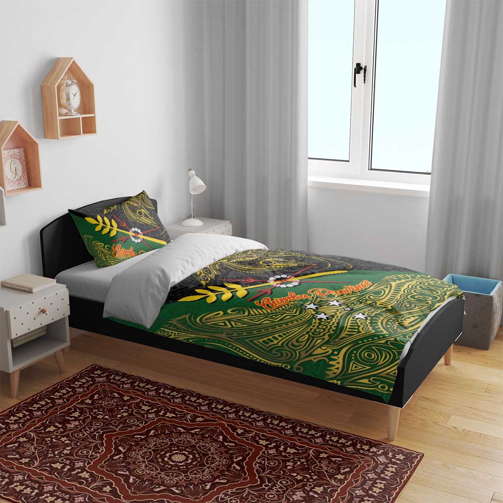 Chimpu Province Papua New Guinea Bedding Set Bird-of-paradise Art Tattoo and Melanesian Motifs LT03 - Polynesian Pride