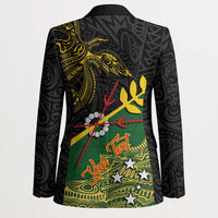 Personalized Chimpu Province Papua New Guinea Blazer Bird-of-paradise Art Tattoo and Melanesian Motifs - Polynesian Pride