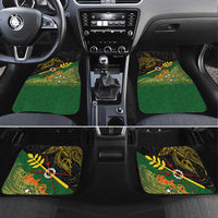 Personalized Chimpu Province Papua New Guinea Car Mats Bird-of-paradise Art Tattoo and Melanesian Motifs LT03 Set 4pcs Black - Polynesian Pride