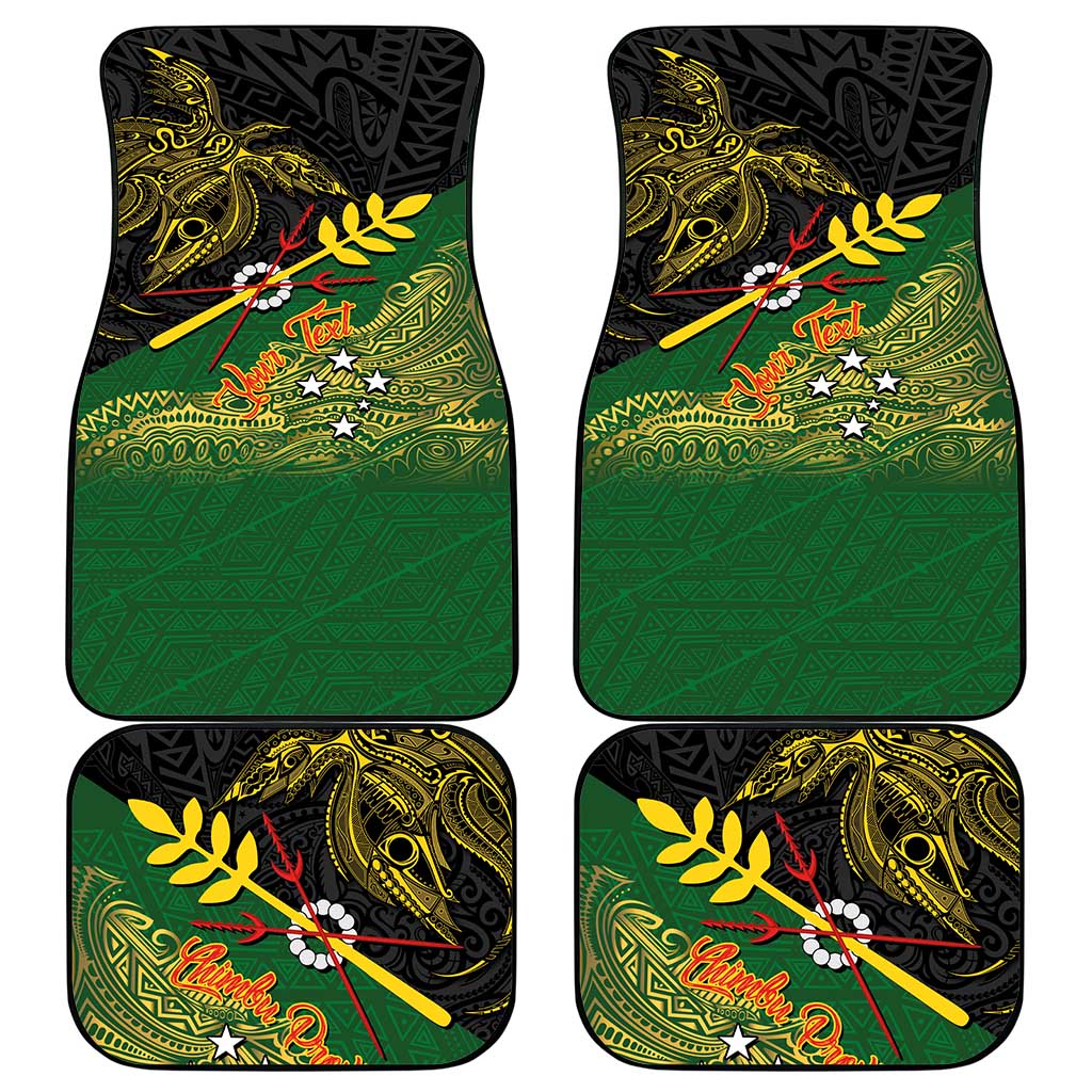 Personalized Chimpu Province Papua New Guinea Car Mats Bird-of-paradise Art Tattoo and Melanesian Motifs LT03 - Polynesian Pride
