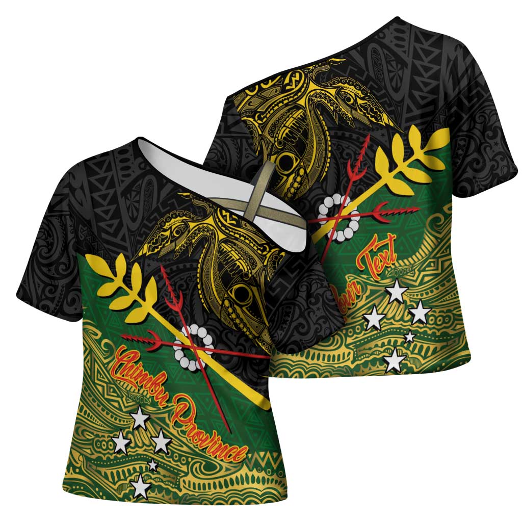 Personalized Chimpu Province Papua New Guinea Cross Shoulder Shirt Bird-of-paradise Art Tattoo and Melanesian Motifs LT03 - Polynesian Pride