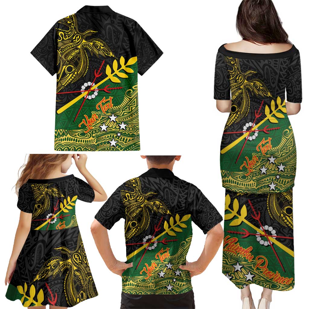 Personalized Chimpu Province Papua New Guinea Family Matching Puletasi and Hawaiian Shirt Bird-of-paradise Art Tattoo and Melanesian Motifs LT03 - Polynesian Pride