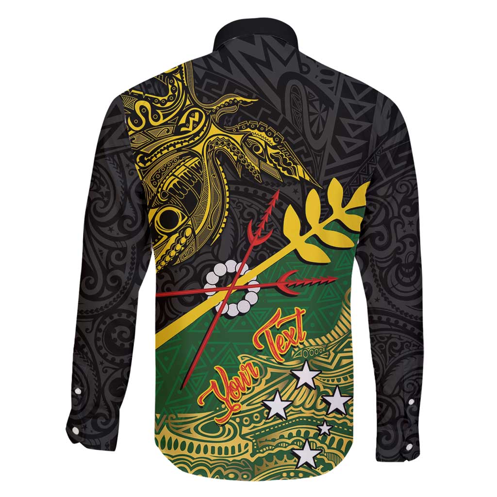 Personalized Chimpu Province Papua New Guinea Family Matching Puletasi and Hawaiian Shirt Bird-of-paradise Art Tattoo and Melanesian Motifs LT03 - Polynesian Pride