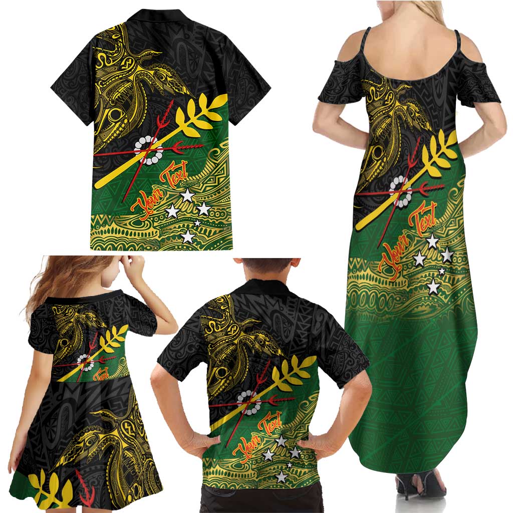 Personalized Chimpu Province Papua New Guinea Family Matching Summer Maxi Dress and Hawaiian Shirt Bird-of-paradise Art Tattoo and Melanesian Motifs LT03 - Polynesian Pride