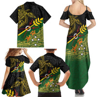 Personalized Chimpu Province Papua New Guinea Family Matching Summer Maxi Dress and Hawaiian Shirt Bird-of-paradise Art Tattoo and Melanesian Motifs LT03 - Polynesian Pride
