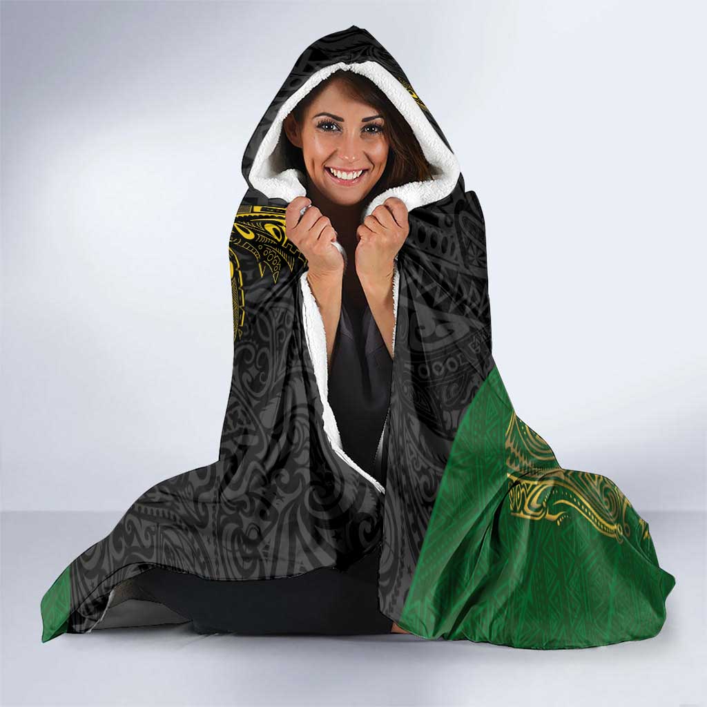 Chimpu Province Papua New Guinea Hooded Blanket Bird-of-paradise Art Tattoo and Melanesian Motifs LT03 - Polynesian Pride