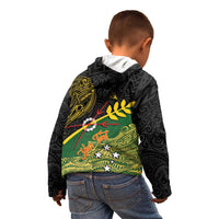 Personalized Chimpu Province Papua New Guinea Kid Hoodie Bird-of-paradise Art Tattoo and Melanesian Motifs LT03 - Polynesian Pride