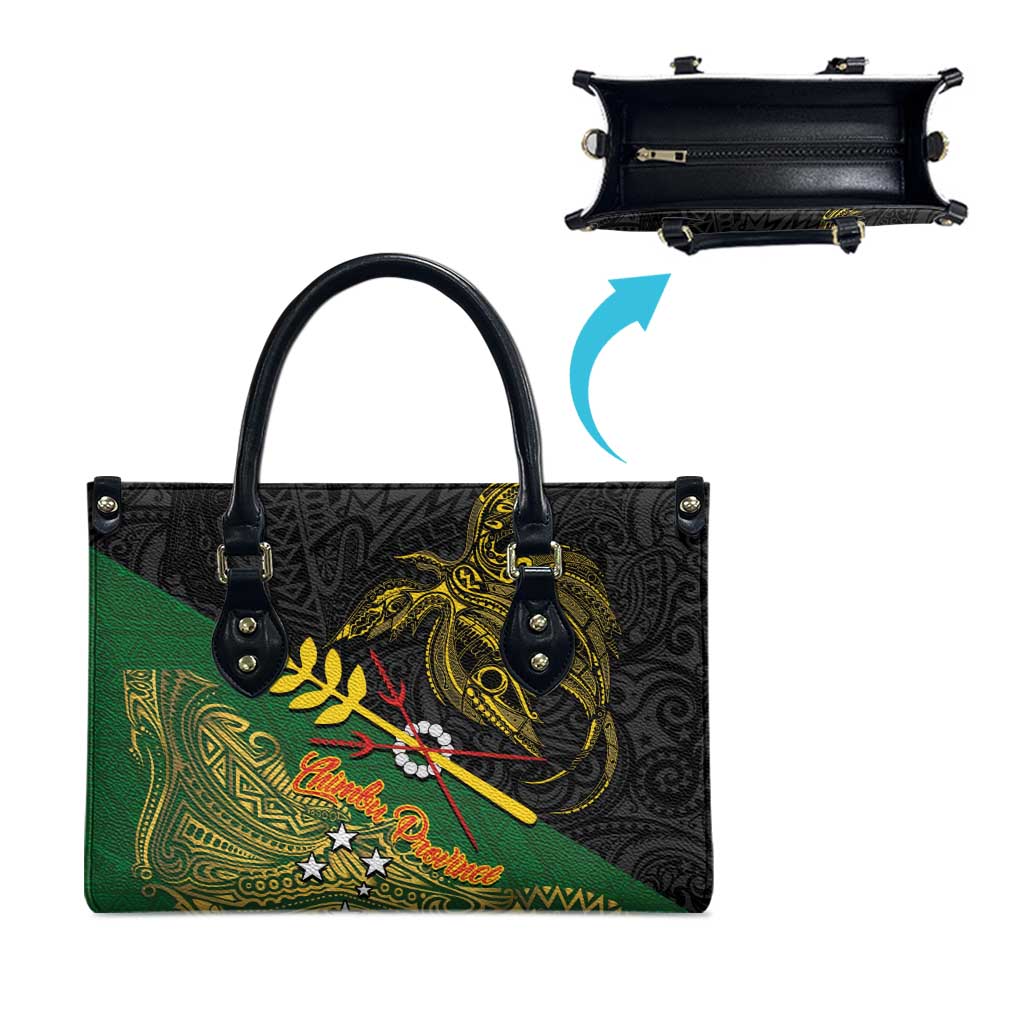 Chimpu Province Papua New Guinea Leather Bag Bird-of-paradise Art Tattoo and Melanesian Motifs LT03 - Polynesian Pride
