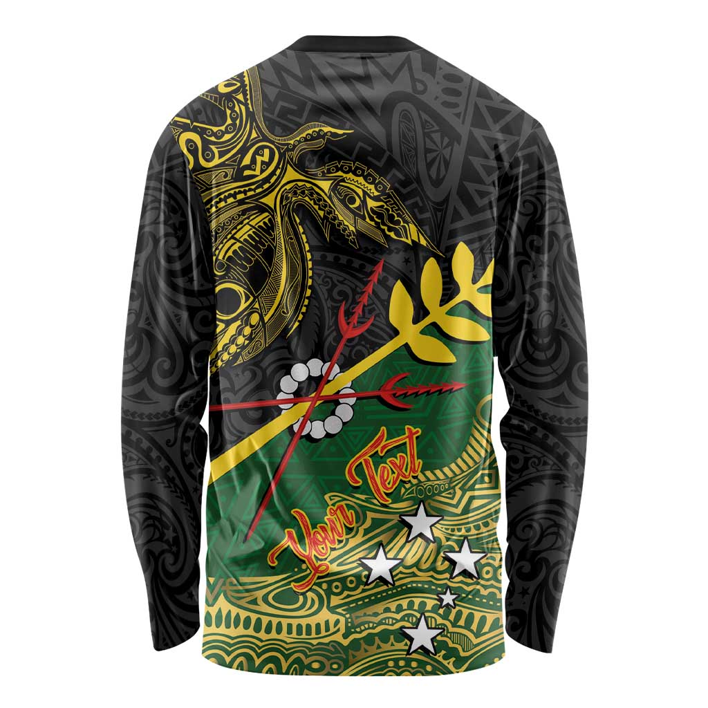 Personalized Chimpu Province Papua New Guinea Long Sleeve Shirt Bird-of-paradise Art Tattoo and Melanesian Motifs LT03 - Polynesian Pride