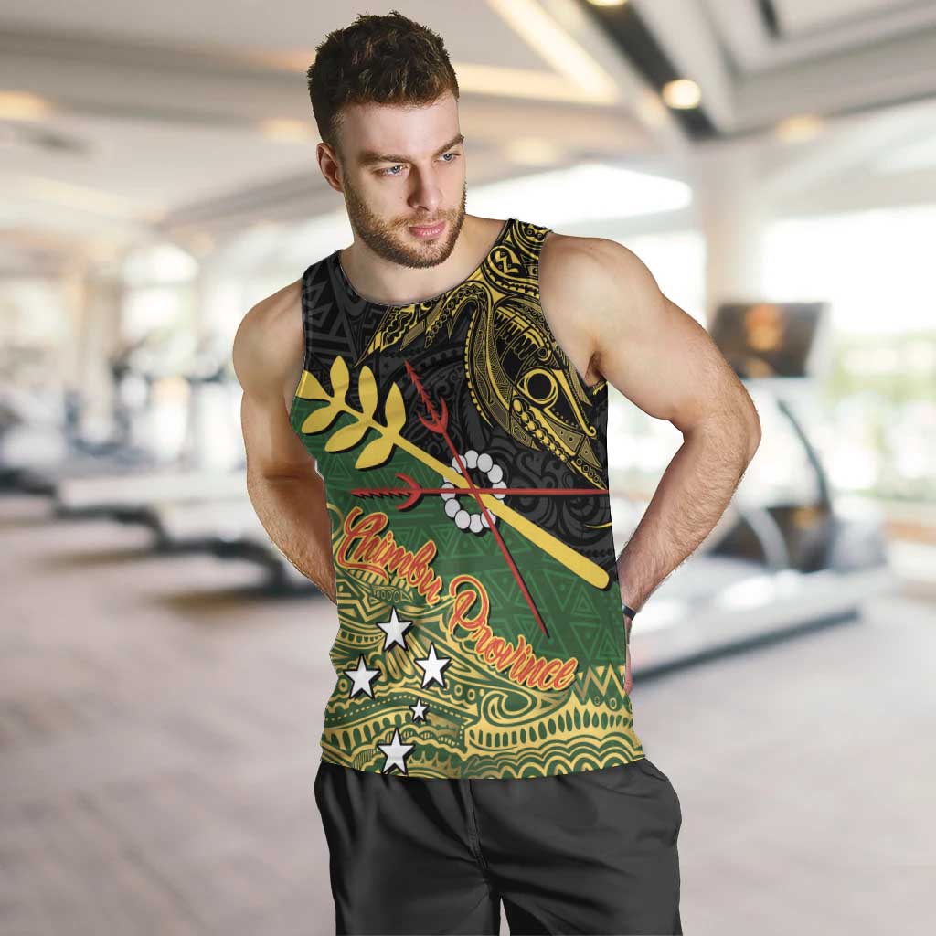 Personalized Chimpu Province Papua New Guinea Men Tank Top Bird-of-paradise Art Tattoo and Melanesian Motifs - Polynesian Pride