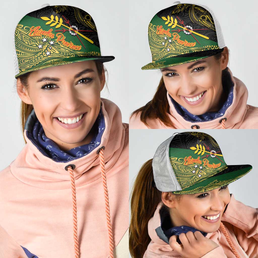 Chimpu Province Papua New Guinea Mesh Trucker Cap Bird-of-paradise Art Tattoo and Melanesian Motifs LT03 - Polynesian Pride