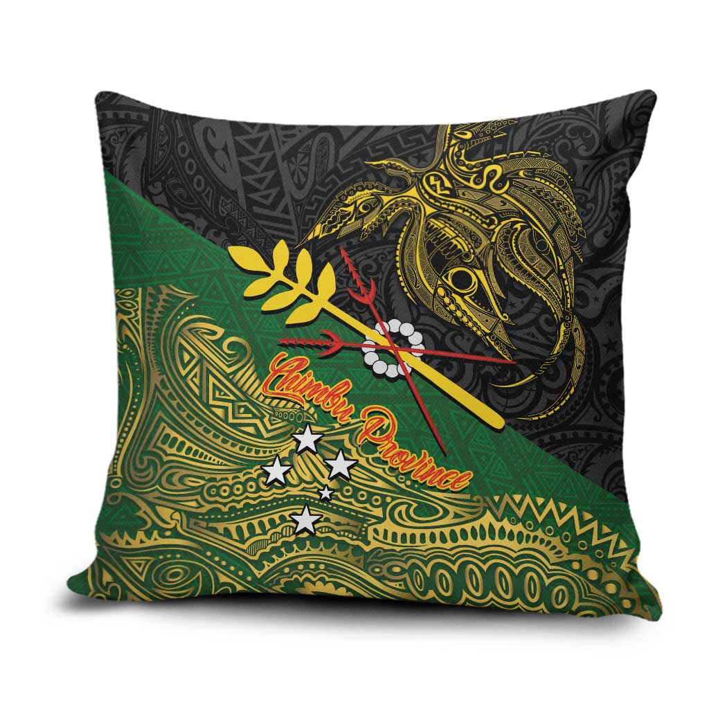 Chimpu Province Papua New Guinea Pillow Cover Bird-of-paradise Art Tattoo and Melanesian Motifs LT03 Black - Polynesian Pride