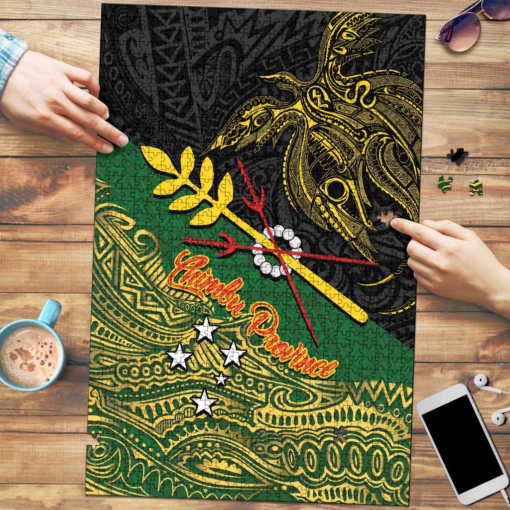 Chimpu Province Papua New Guinea Puzzle Bird-of-paradise Art Tattoo and Melanesian Motifs LT03 Black - Polynesian Pride