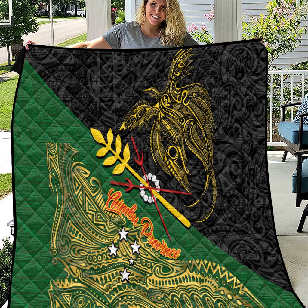 Chimpu Province Papua New Guinea Quilt Bird-of-paradise Art Tattoo and Melanesian Motifs LT03 Black - Polynesian Pride