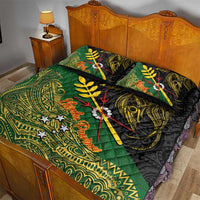 Chimpu Province Papua New Guinea Quilt Bed Set Bird-of-paradise Art Tattoo and Melanesian Motifs LT03 - Polynesian Pride