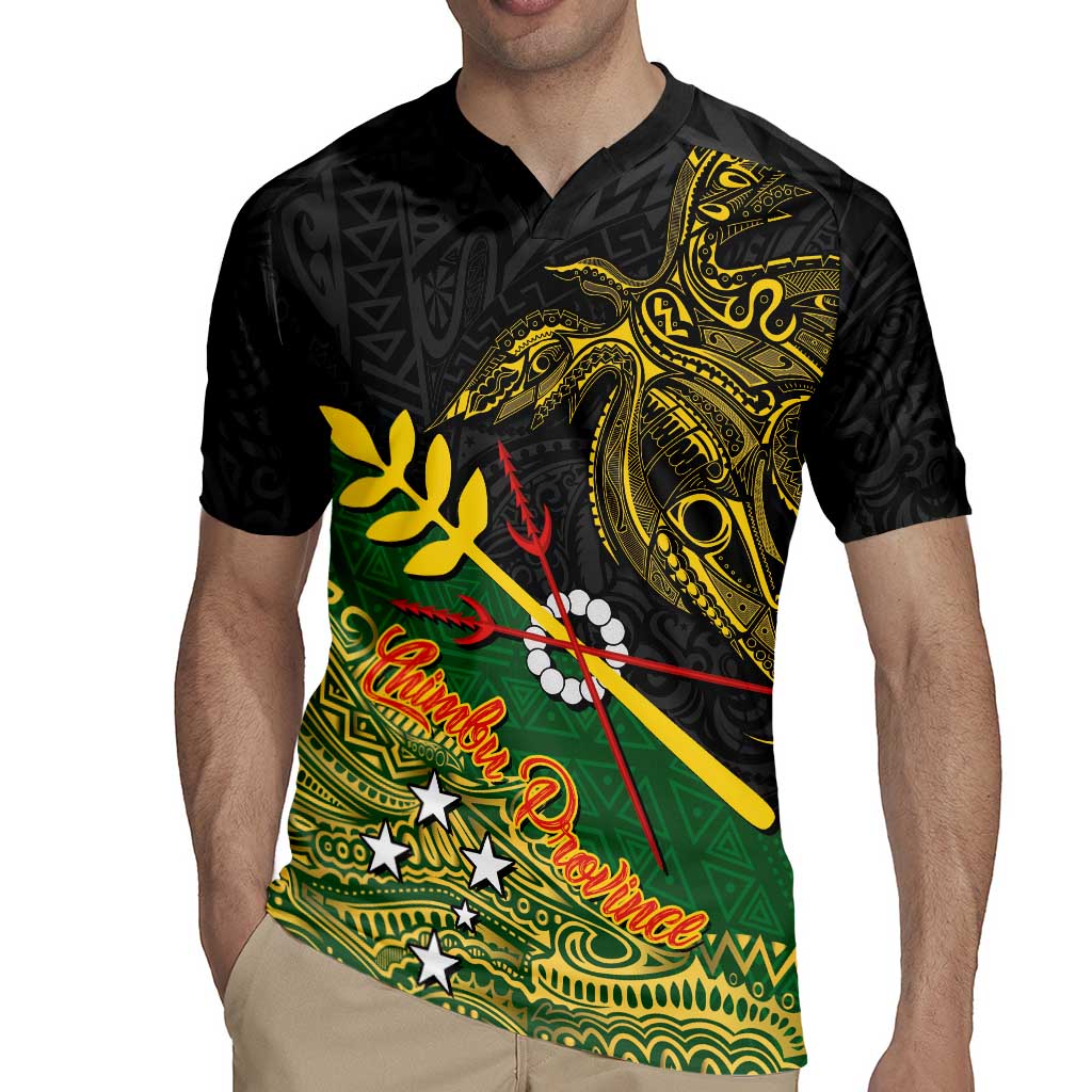 Personalized Chimpu Province Papua New Guinea Rugby Jersey Bird-of-paradise Art Tattoo and Melanesian Motifs LT03 - Polynesian Pride