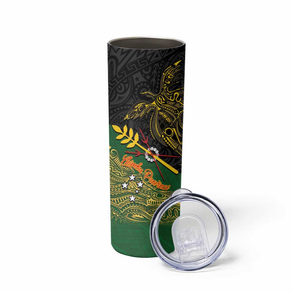 Chimpu Province Papua New Guinea Skinny Tumbler Bird-of-paradise Art Tattoo and Melanesian Motifs LT03 - Polynesian Pride