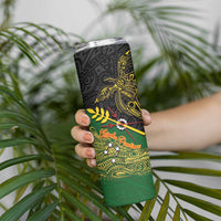 Chimpu Province Papua New Guinea Skinny Tumbler Bird-of-paradise Art Tattoo and Melanesian Motifs LT03 - Polynesian Pride