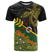 Personalized Chimpu Province Papua New Guinea T Shirt Bird-of-paradise Art Tattoo and Melanesian Motifs LT03 Black - Polynesian Pride