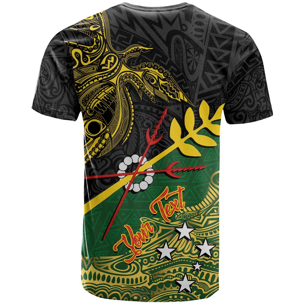 Personalized Chimpu Province Papua New Guinea T Shirt Bird-of-paradise Art Tattoo and Melanesian Motifs LT03 - Polynesian Pride