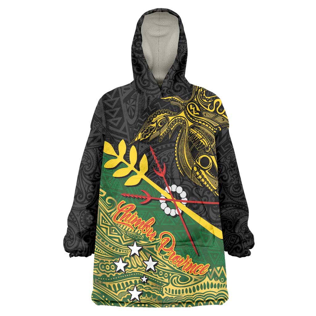 Personalized Chimpu Province Papua New Guinea Wearable Blanket Hoodie Bird-of-paradise Art Tattoo and Melanesian Motifs LT03 One Size Black - Polynesian Pride