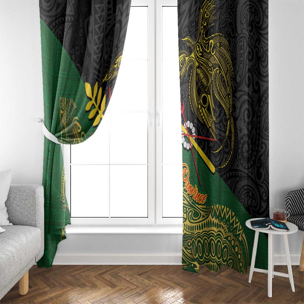 Chimpu Province Papua New Guinea Window Curtain Bird-of-paradise Art Tattoo and Melanesian Motifs LT03 - Polynesian Pride