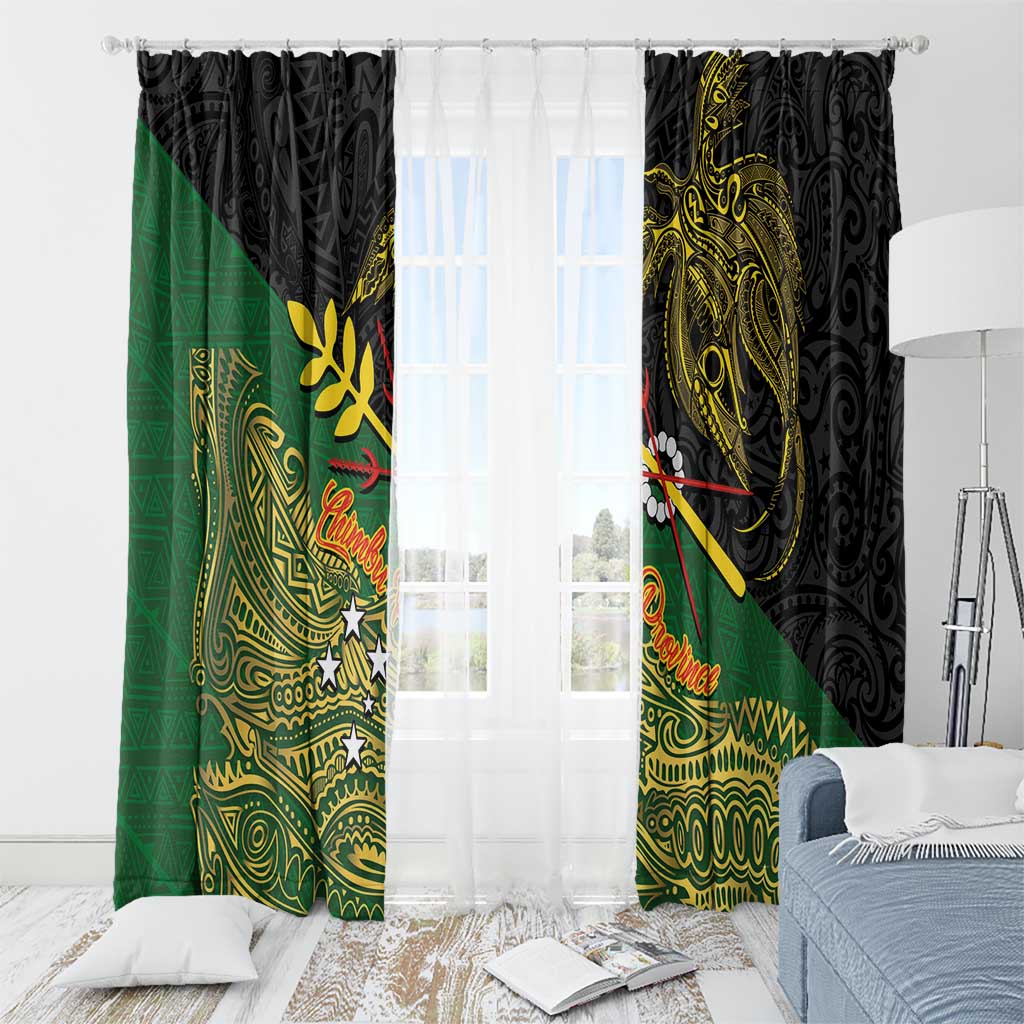 Chimpu Province Papua New Guinea Window Curtain Bird-of-paradise Art Tattoo and Melanesian Motifs LT03 - Polynesian Pride