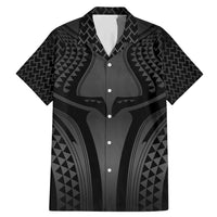 Hawaiian Kakau Art Tattoos Aquaman Style Family Matching Mermaid Dress and Hawaiian Shirt Special Edition LT03 Dad's Shirt - Short Sleeve Black - Polynesian Pride