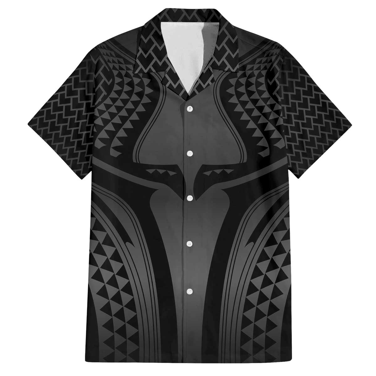 Hawaiian Kakau Art Tattoos Aquaman Style Family Matching Off The Shoulder Long Sleeve Dress and Hawaiian Shirt Special Edition LT03 Dad's Shirt - Short Sleeve Black - Polynesian Pride